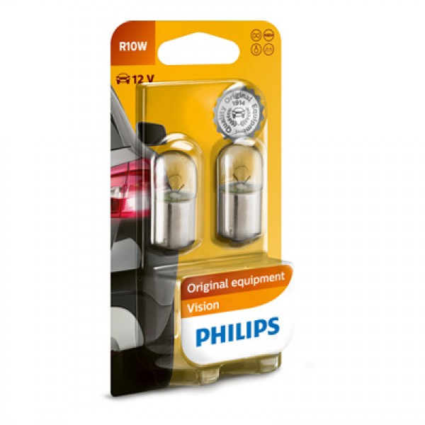 Крушка, мигач PHILIPS R10W, 12V, 10W, 125lm, 2 бр.