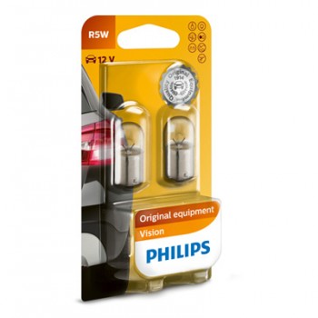 Крушка, мигач PHILIPS R5W, 12V, 5W, 50lm, 2 бр.