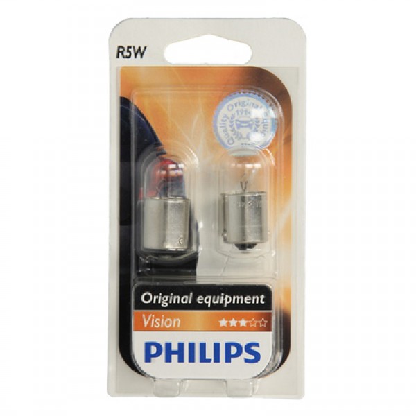 Крушка, мигач PHILIPS R5W, 12V, 5W, 50lm, 2 бр.