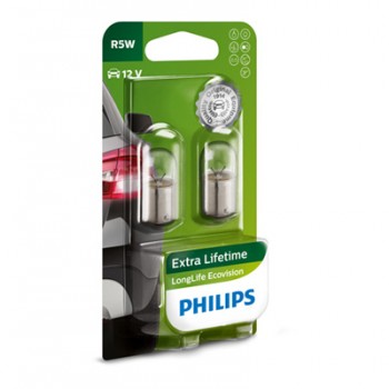 Крушка, мигач PHILIPS R5W, 12V, 5W, 50lm, 2 бр.