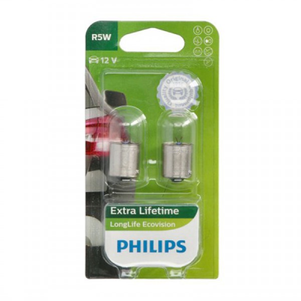 Крушка, мигач PHILIPS R5W, 12V, 5W, 50lm, 2 бр.