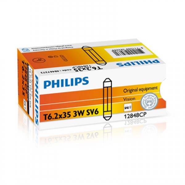 Крушка, светлини купе PHILIPS C3W, 12V, 3W, 26,5lm, 10 бр.