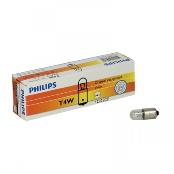 Крушка, мигач PHILIPS T4W, 12V, 4W, 10 бр.