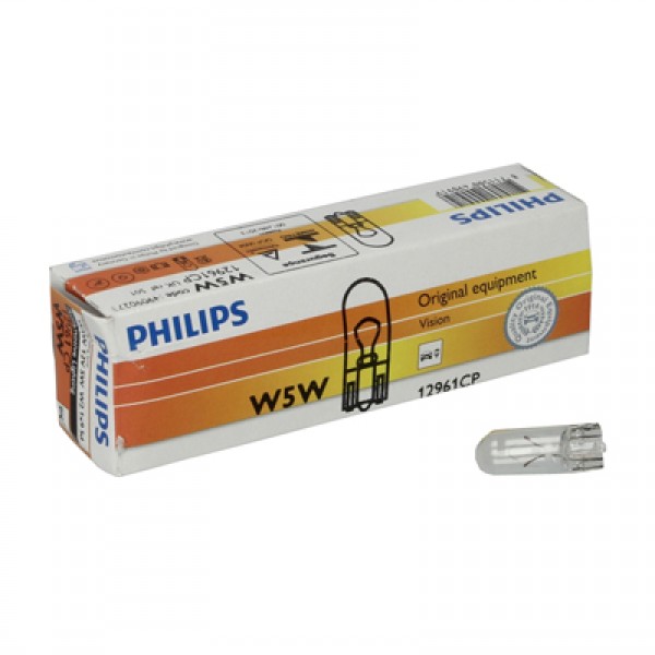 Крушка, мигач PHILIPS W5W, 12V, 5W, 10 бр.