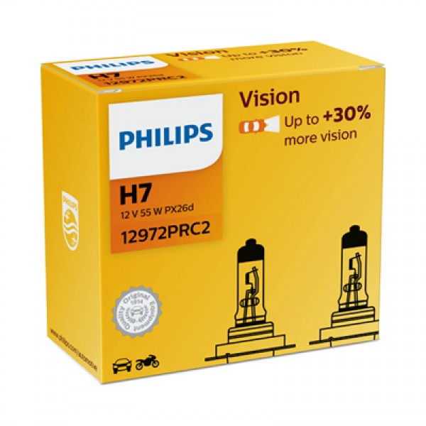 Крушка, фар PHILIPS H7, 12V, 55W, 2 бр.