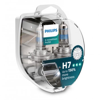 Крушка, фар PHILIPS H7, 12V, 55W, 3400K, 1500lm, 2 бр.