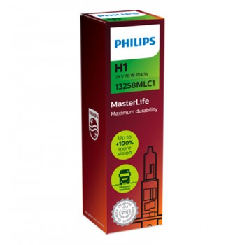 Крушка, фар PHILIPS H1, 24V, 70W, 3200K, 1 бр.