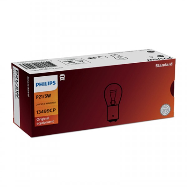 Крушка, мигач PHILIPS P21/5W, 24V, 5/21W, 10 бр.