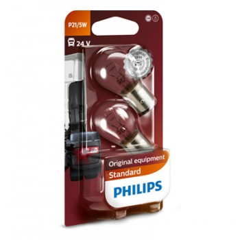 Крушка, мигач PHILIPS P21/5W, 24V, 5/21W, 2 бр.