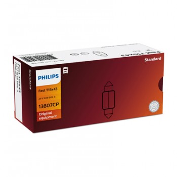 Крушка, светлини на регистрационния номер PHILIPS C18W, 24V, 18W, 10 бр.