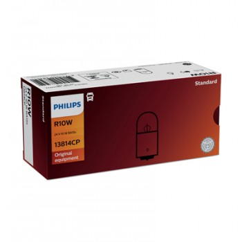 Крушка, светлини на регистрационния номер PHILIPS R10W, 24V, 10W, 10 бр.