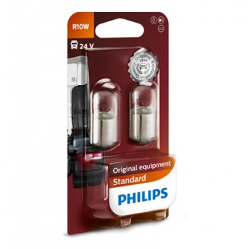 Крушка, светлини на регистрационния номер PHILIPS R10W, 24V, 10W, 2 бр.