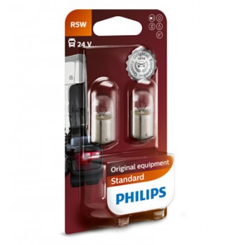 Крушка, задни светлини PHILIPS R5W, 24V, 5W, 2 бр.