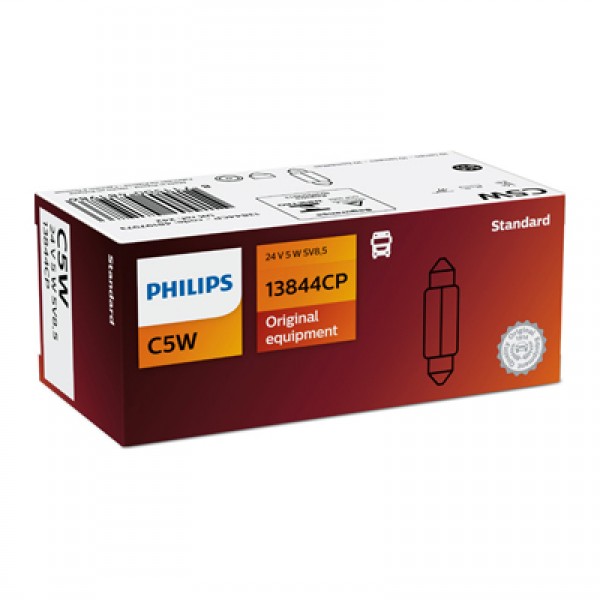 Крушка, светлини купе PHILIPS C5W, 24V, 5W, 10 бр.