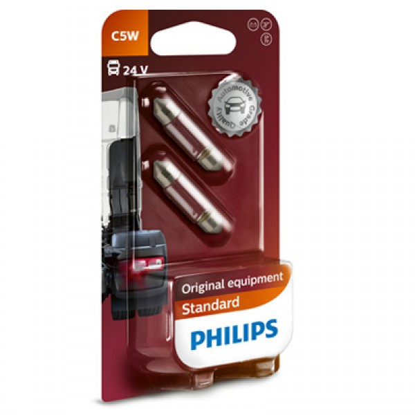 Крушка, светлини купе PHILIPS C5W, 24V, 5W, 2 бр.