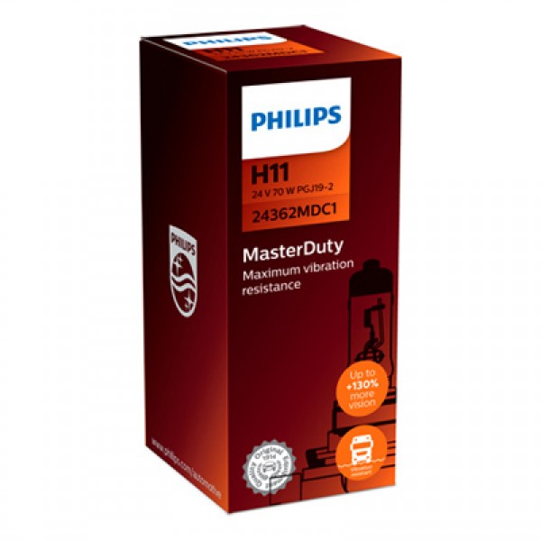 Крушка, фар за дълги светлини PHILIPS H11, 24V, 70W, 3200K, 1 бр.