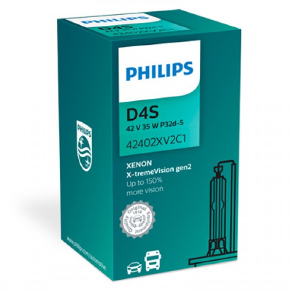 Крушка, фар PHILIPS D4S, 42V, 35W, 4600К, 3200lm, 1 бр.