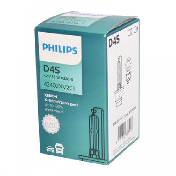 Крушка, фар PHILIPS D4S, 42V, 35W, 4600К, 3200lm, 1 бр.