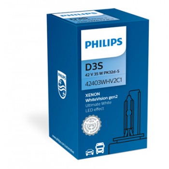 Крушка, фар PHILIPS D3S, 42V, 35W, 5000K, 3200lm, 1 бр.