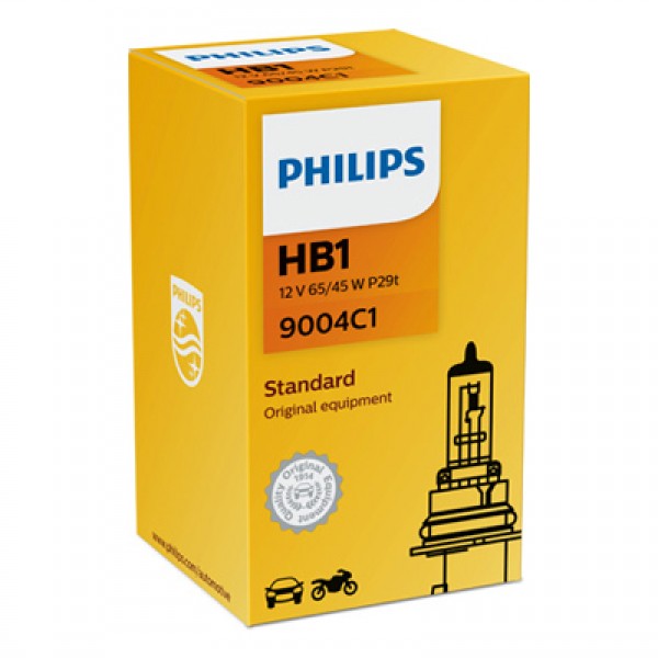 Крушка, фар за дълги светлини PHILIPS HB1, 12V, 65/45W, 1 бр.