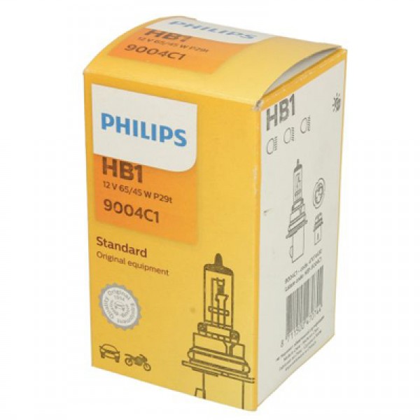 Крушка, фар за дълги светлини PHILIPS HB1, 12V, 65/45W, 1 бр.