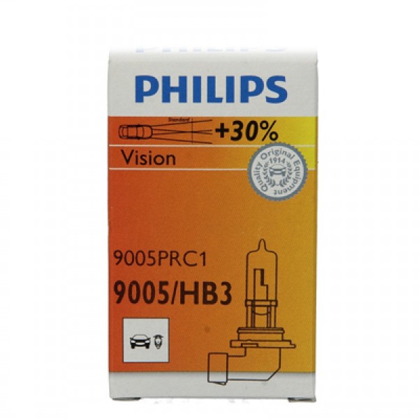 Крушка, фар за дълги светлини PHILIPS HB3, 12V, 65/60W, 3200К, 1860lm, 1 бр.