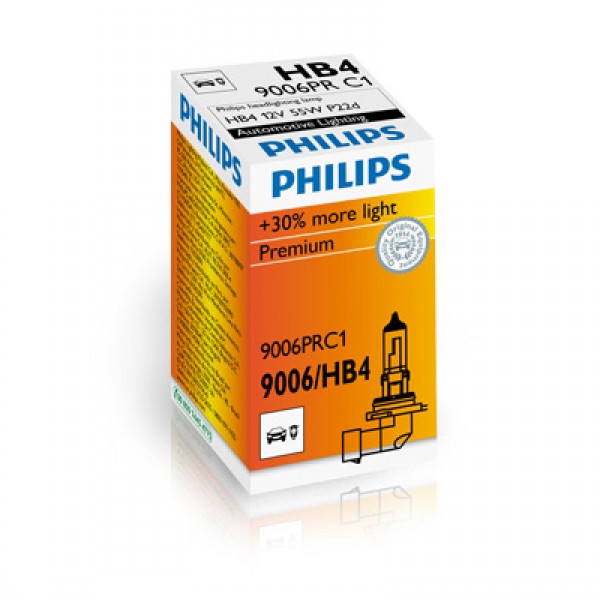 Крушка, фар за дълги светлини PHILIPS HB4, 12V, 55W, 3200K, 1095lm, 1 бр.
