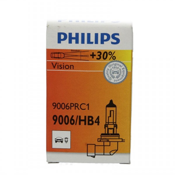 Крушка, фар за дълги светлини PHILIPS HB4, 12V, 55W, 3200K, 1095lm, 1 бр.