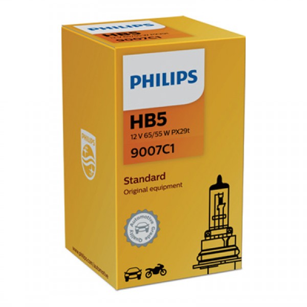 Крушка, фар за дълги светлини PHILIPS HB5, 12V, 65/55W, 1 бр.