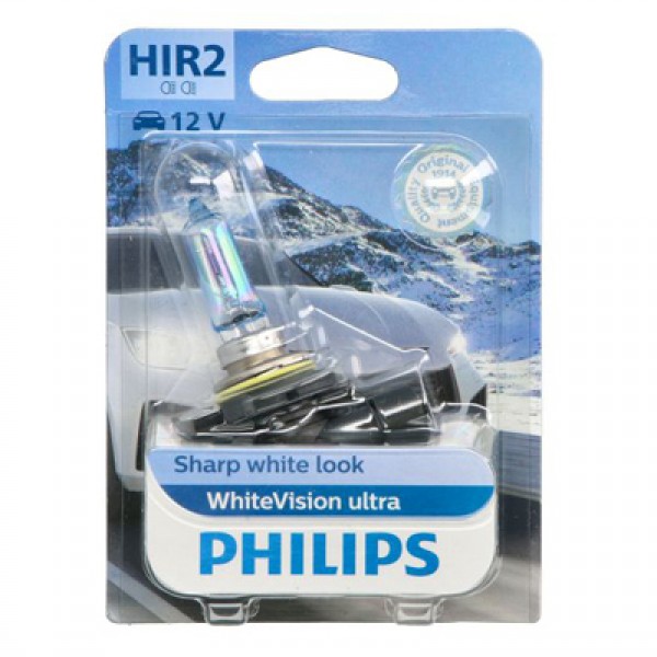Крушка, фар за дълги светлини PHILIPS HIR2, 12V, 55W, 3700K, 1350lm, 1 бр.
