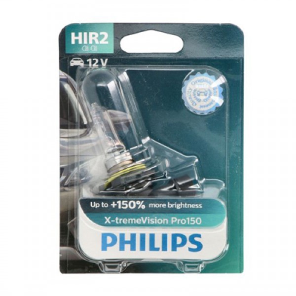 Крушка, фар за дълги светлини PHILIPS HIR2, 12V, 55W, 3350K, 1875lm, 1 бр.