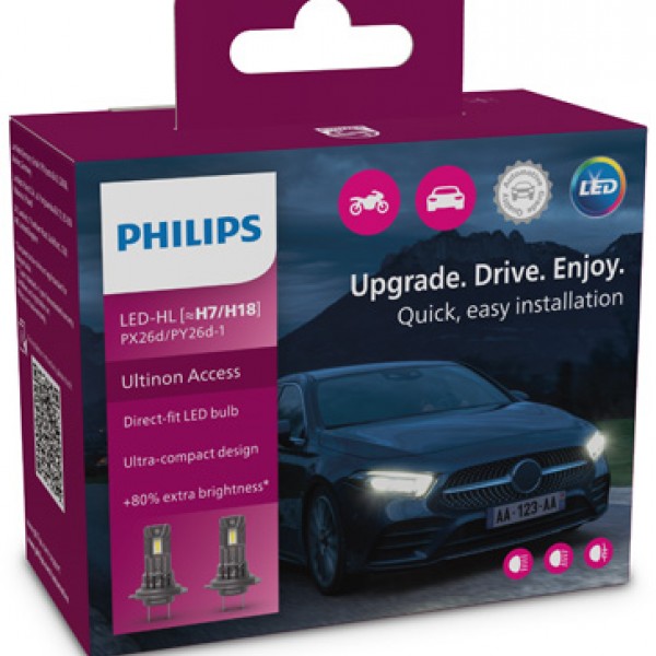 PHILIPS H7 LED крушки 6000K 1600lm 2 бр.