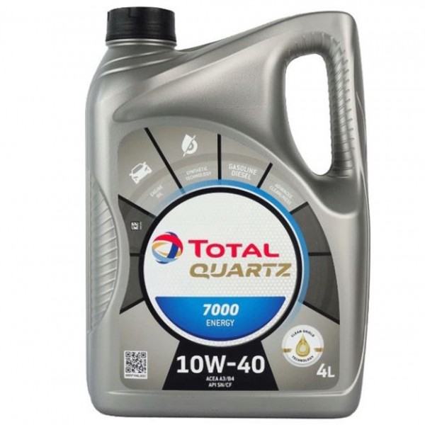 МОТОРНО МАСЛО TOTAL QUARTZ 7000 10W40 4 ЛИТРА