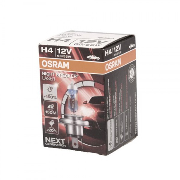 Крушка OSRAM H4, 12V, 60/55W, 1650lm, 1 брой