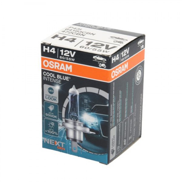 Крушка OSRAM H4, 12V, 60/55W, 5000К, 1650lm/1000lm, 1  брой