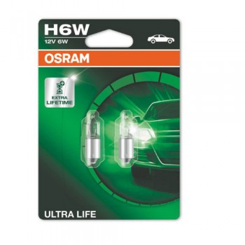 Крушка OSRAM H6W, 12V, 6W, 125lm, 2 броя