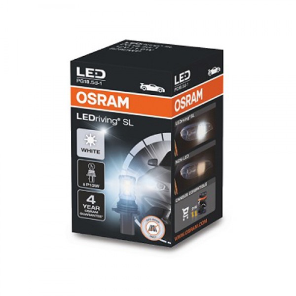 Крушка OSRAM LED P13W, 12V, 1.5W, 6000К, 130lm, 1 брой