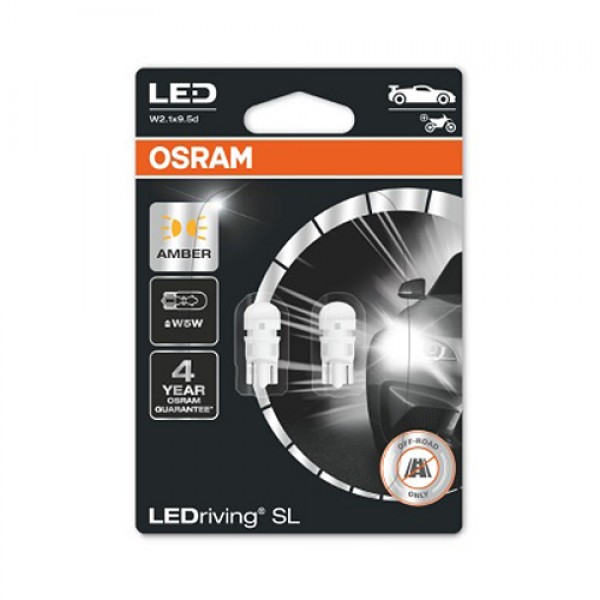 Крушка OSRAM LED W5W, 12V, 0.5W, 7lm, 2 броя