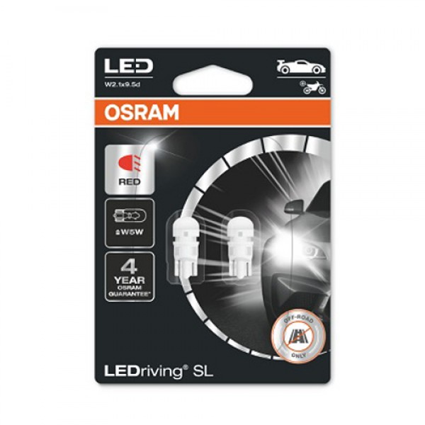 Крушка OSRAM LED W5W, 12V, 0.6W, 15lm, 2 броя