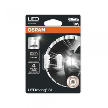 Крушка OSRAM LED W5W, 12V, 0.8W, 6000К, 70lm, 2 броя