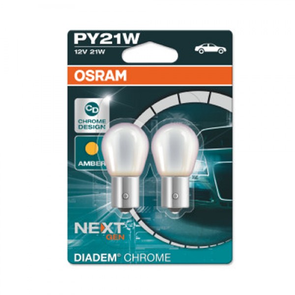 Крушка OSRAM PY21W, 12V, 21W, 280lm, 2 броя