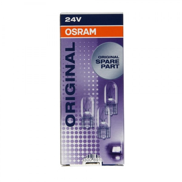 Крушка OSRAM W5W, 24V, 5W, 50lm, 10 броя