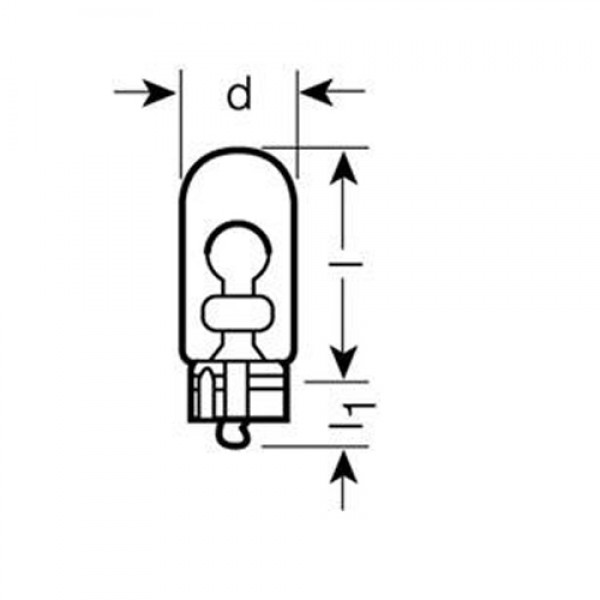 Крушка OSRAM W5W, 12V, 5W, 10 броя