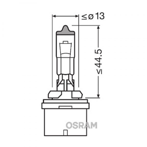Крушка OSRAM H27W/1, 12V, 27W, 450lm, 1 брой
