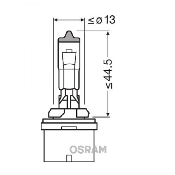 Крушка OSRAM H27W/2, 12V, 27W, 450lm, 1 брой