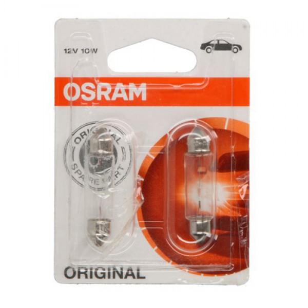 Крушка OSRAM C10W, 12V, 10W, 100lm, 2 броя