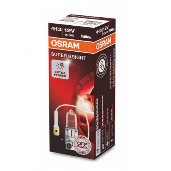 Крушка OSRAM H3, 12V, 100W, 3200K, 2300lm, 1 брой