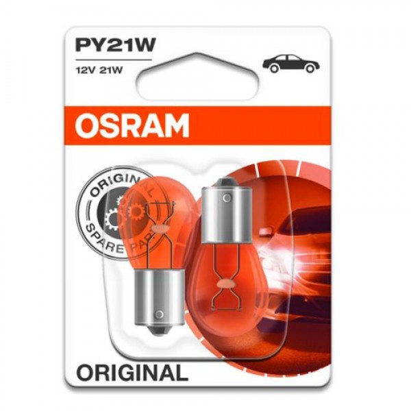 Крушка OSRAM PY21W, 12V, 21W, 280lm, 2 броя