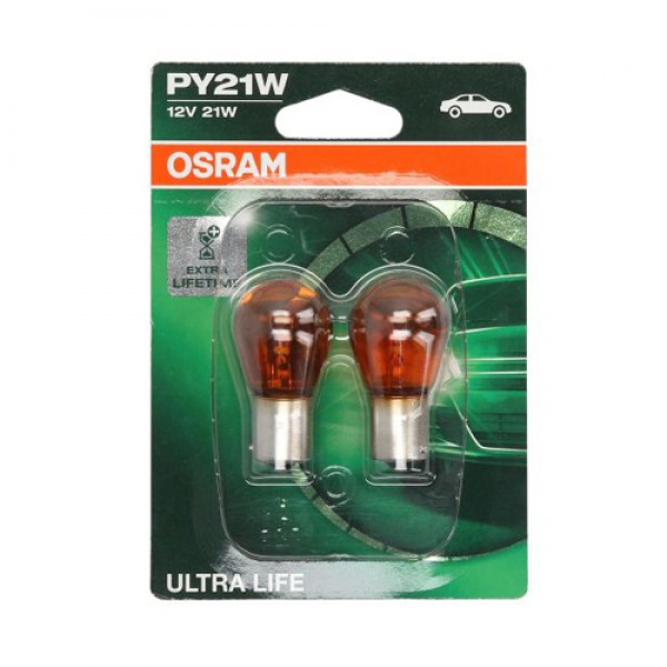 Крушка OSRAM PY21W, 12V, 21W, 280lm, 2 броя