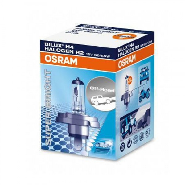 Крушка OSRAM R2, 12V, 60/55W, 3200K, 1650lm/1000lm, 1 брой